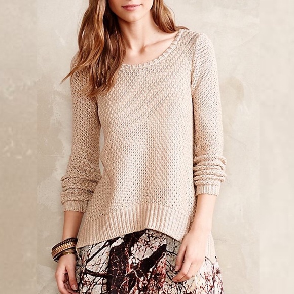 ANTHROPOLOGIE MOTH Metallic Knit Pullover Sweater - Picture 3 of 5